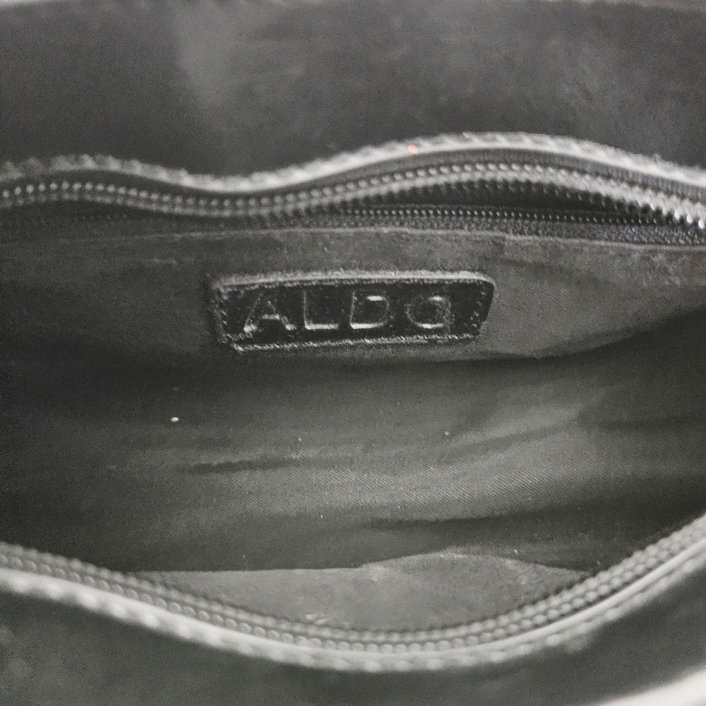 Vintage Y2K Aldo Baby Bag Black Faux Leather Micro 90s EUC - Picture 5 of 5